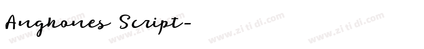 Anghones Script字体转换